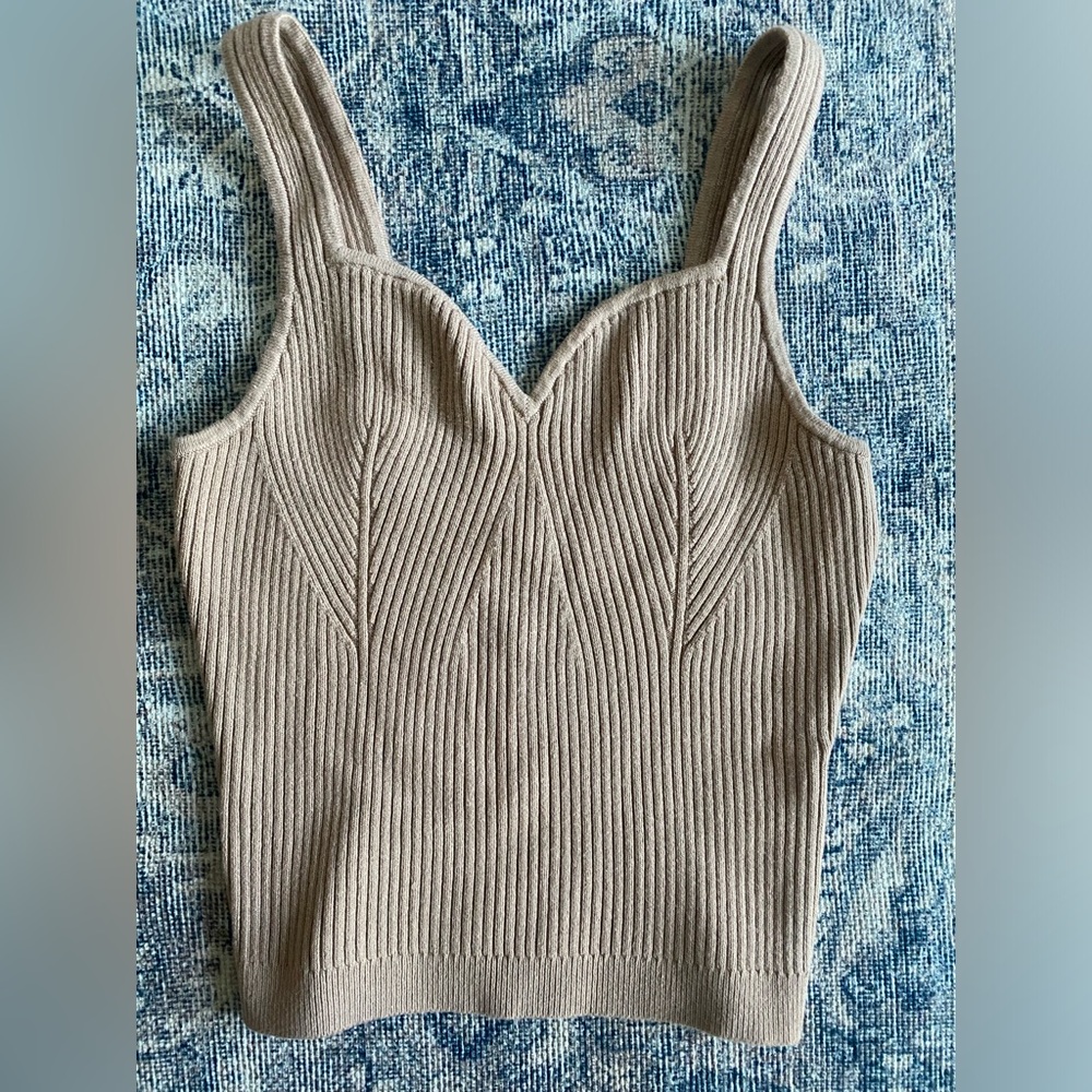 Abercrombie Cream Sweetheart Sweater Tank